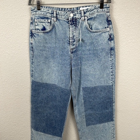 NWT AG Adriano Goldschmied Cloved Patched Jeans Nomad Straight Leg Sz 28 - Picture 5 of 14